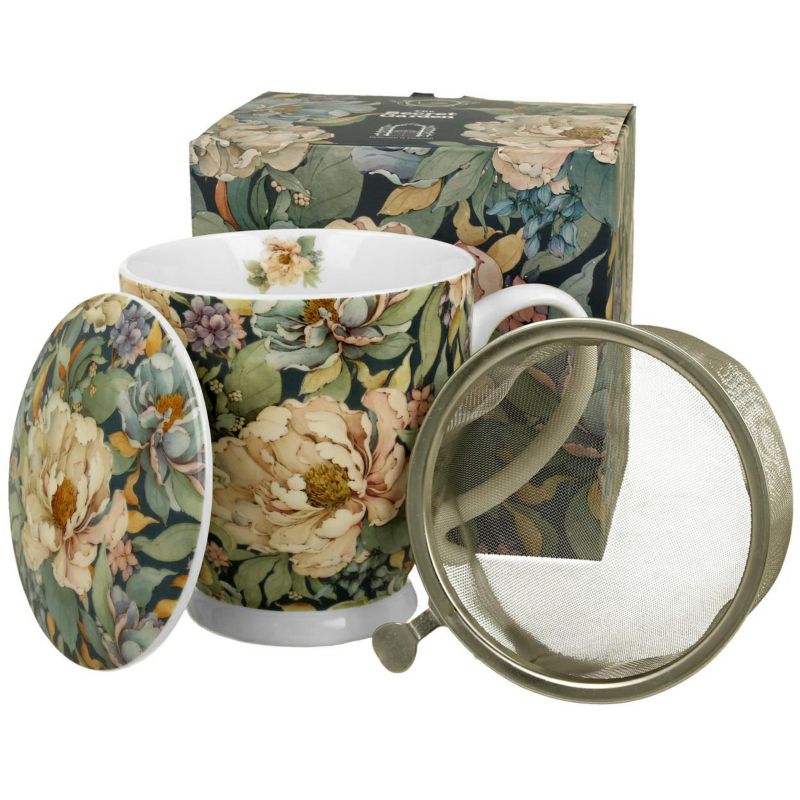 Kubek Piwonie DUO porcelanowy z zaparzaczem 510 ml 1 szt.