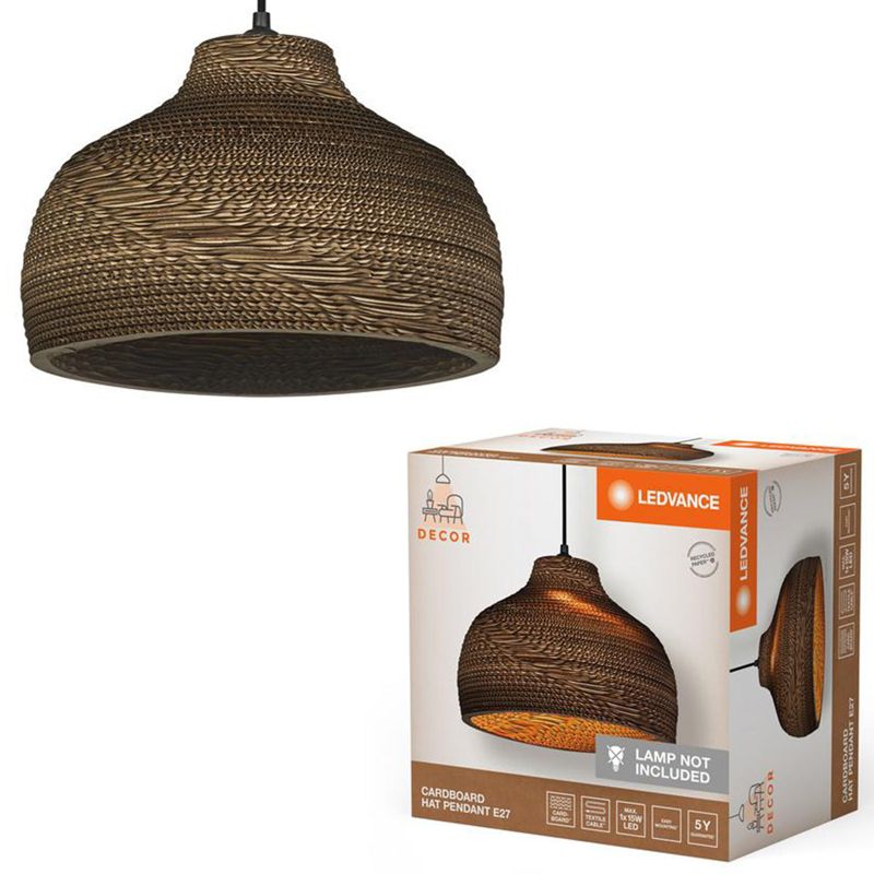 Lampa Sufitowa Ledvance Wisząca Dekoracyjna 1xE27 Brązowy Karton 1 szt.