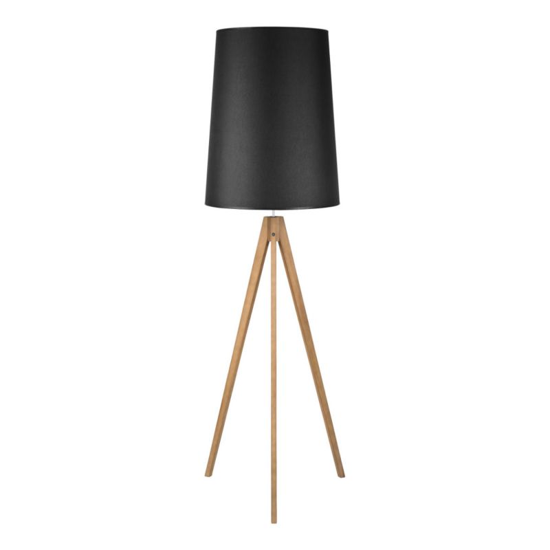 Lampa podłogowa stojąca TK-Lighting Walz jasne drewno-czarna 1 x E27 x 20W wym: 175 x 60 x 60 cm - 1 szt.
