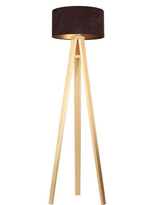 Lampa Bps Koncept stojąca HOME 40 brązowa/złota/sosna 1 szt