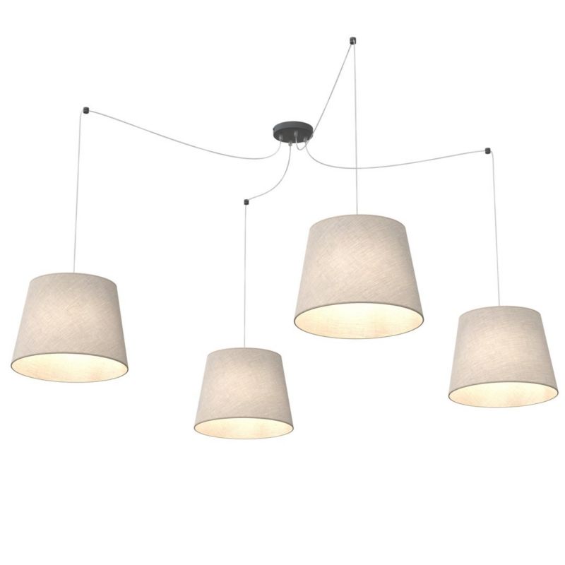 Lampa wisząca Emibig ASCOT beżowa 4xE27x20W IP20 wym:200x200x200cm - 1 szt.