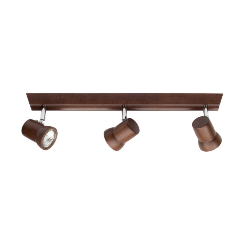 Drewniana Lampa Sufitowa SPOT Light 3xGU10 LED 5W Drewno Bukowe Orzechowe FSC, Polski Producent 1 szt.