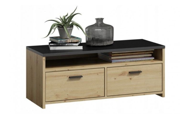 Szafka RTV Kobi MILAN 100 cm - Dąb Artisan / Czarny 1 szt.