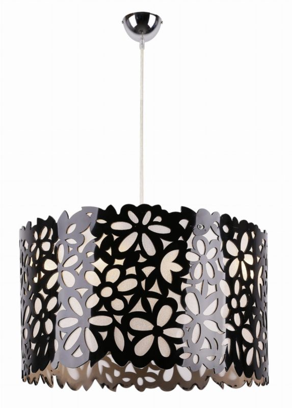 Lampa sufitowa wisząca Candellux Simona chromowana-czarna wym: 100 x 40 x 40 cm 3xE14 x 40W 1 szt.