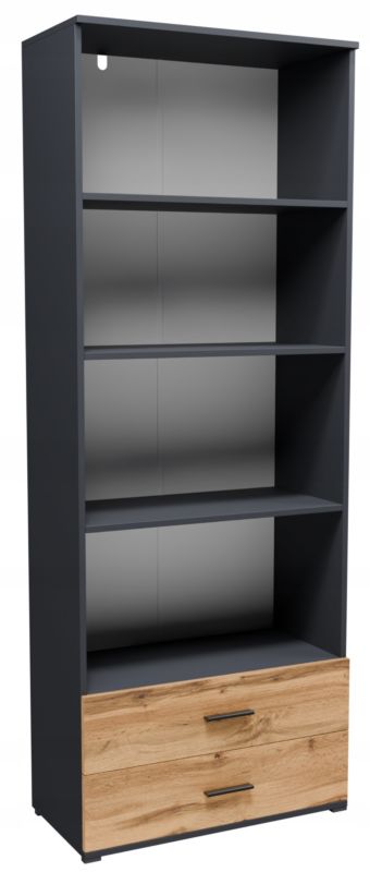 Regał Matkam CR3-ST4 180cm szuflady półki grafit-wotan 1 szt.
