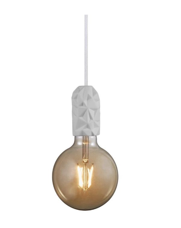 Lampa wisząca Nordlux Hang biała ceramiczna E27 40W 200cm bez żarówki 1 szt.