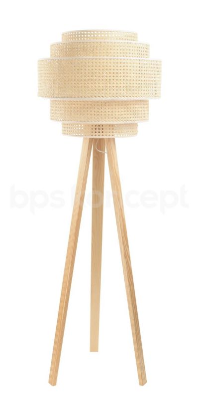 Lampa Bps Koncept stojąca BOHO V rattan naturalny 1 szt