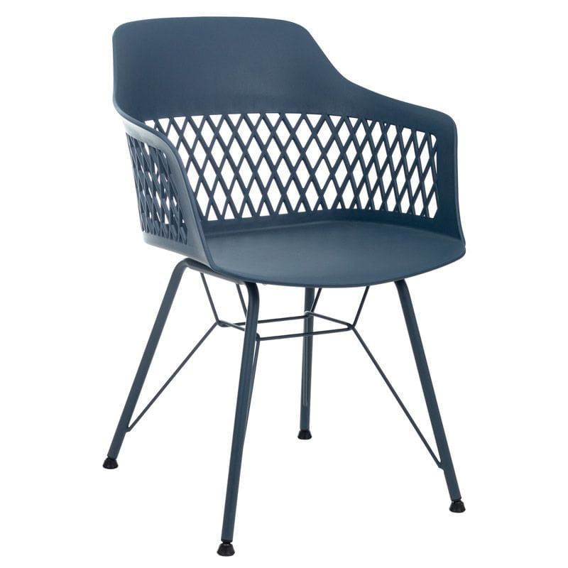 Nowoczesne krzesło Mirpol do salonu ciemnoniebieskie Greta 1 szt.