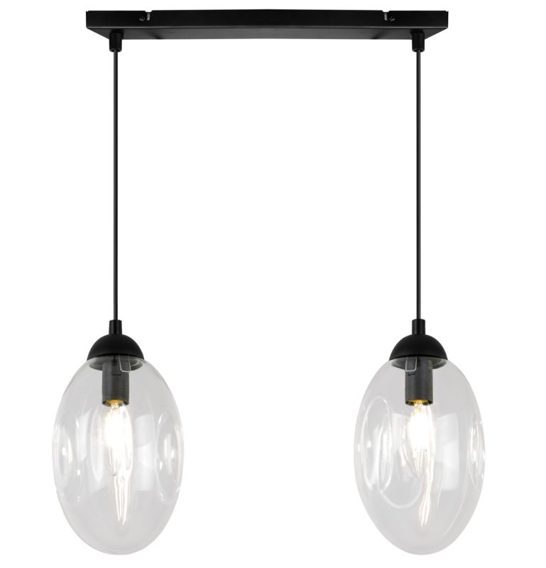 Lampa sufitowa wisząca Light Home LH Vigo 2x E14 60W transparentny 1szt.