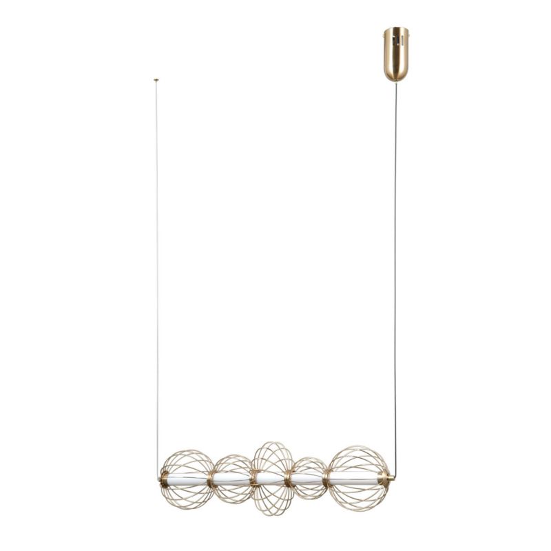 Lampa wisząca Italux RABEL złota 5 x LED 18W 1116lm wym:120x67x18cm IP20 -1 szt.