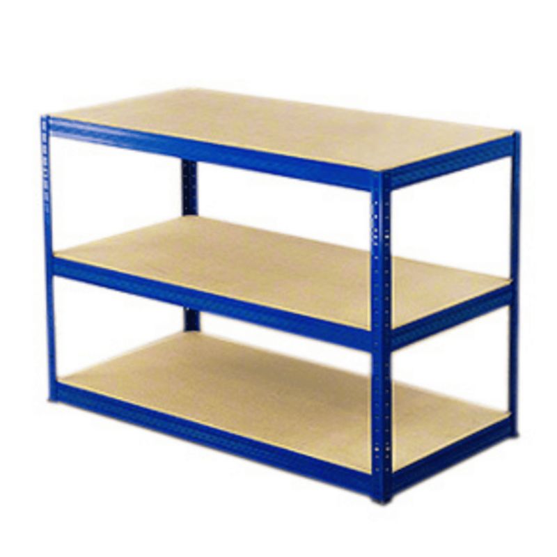 Regał metalowy MODO24 magazynowy warsztatowy niebieski helios 90x150x50cm 3 półki po 175 kg 1 szt.