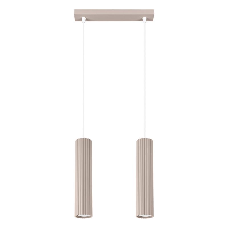 Lampa wisząca Sollux Lighting KARBON taupe 2xGU10x10W wym:90x30x6,5cm IP20 -1 szt.