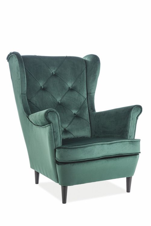 Fotel Signal uszak LADY VELVET zielony 1 szt