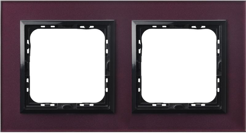 Ramka podwójna Ospel As szkło śliwka