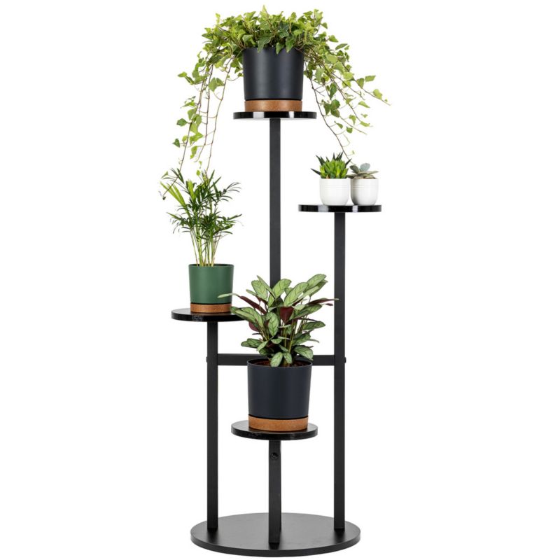 Kwietnik Songmics stojak na kwiaty czarny, 4-poziomowy 6 doniczek 1szt
