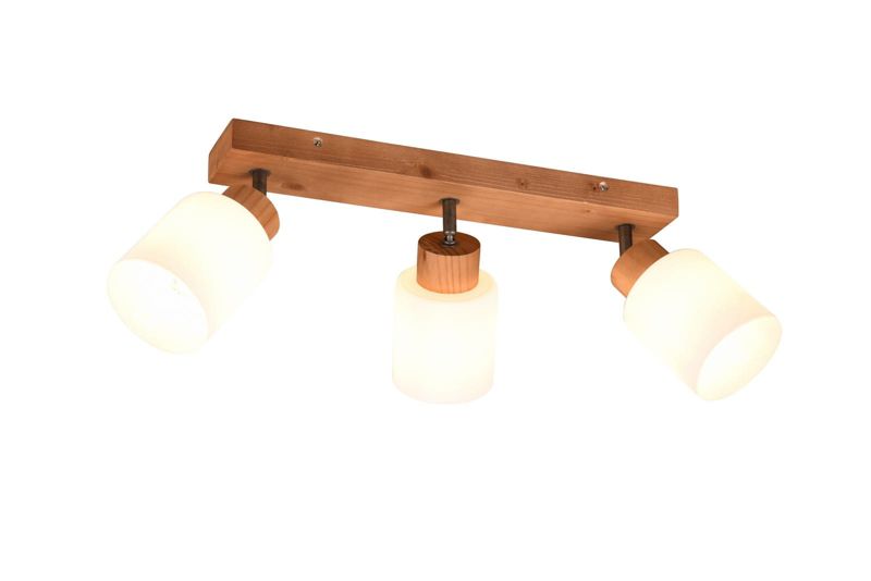 Lampa sufitowa wisząca RL Assam 9813 jasne drewno-biała listwa 3xE14 x 25W 1 szt.