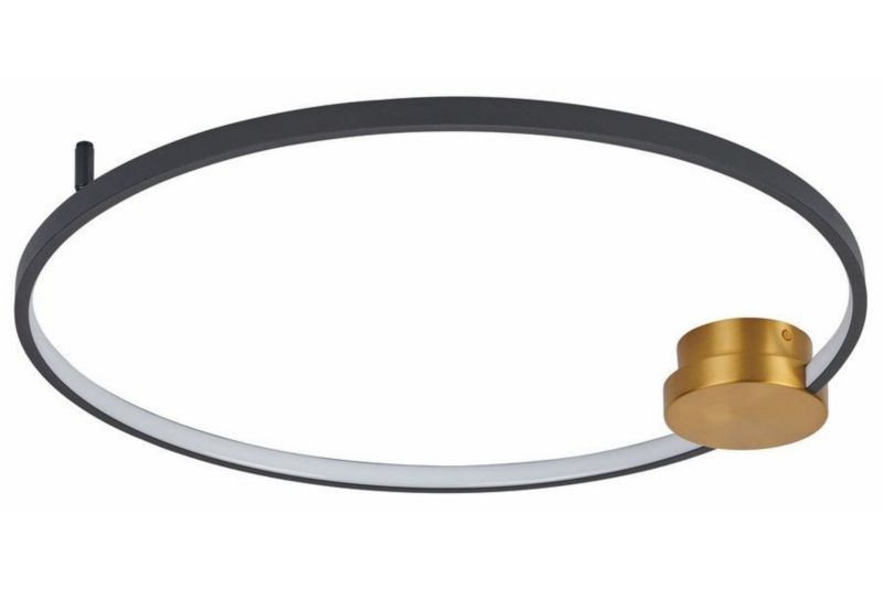 Lampa sufitowa wisząca Reality Condida 3430 czarno-złota-biała ring wbudowany LED 24W 1 szt.