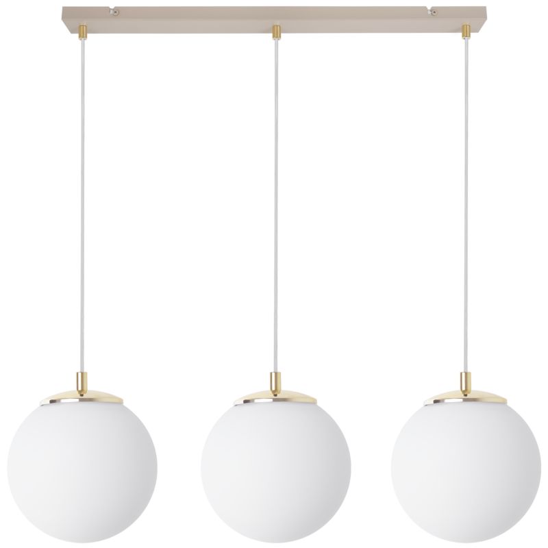 Lampa sufitowa wisząca Light Home LH Florence 3x E14 kaszmirowy/biały/złoty 1szt.