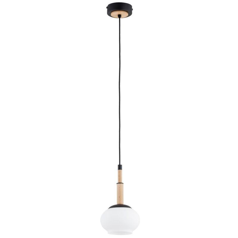 Lampa wisząca drewniane wstawki Alfa CERES czarna 1xE14x10W IP20 wym:90x15x15cm - 1 szt.
