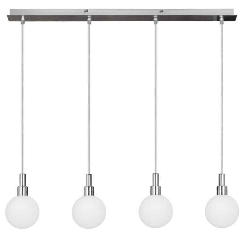 Lampa sufitowa wisząca Candellux Maldus chromowana-biała wym: 95 x 89 x 10 cm 4xG9 x 40W 1 szt.