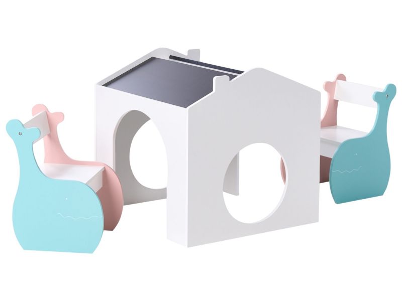 Stół z krzesłami dla dzieci Wooli Kolorowy 1 kpl