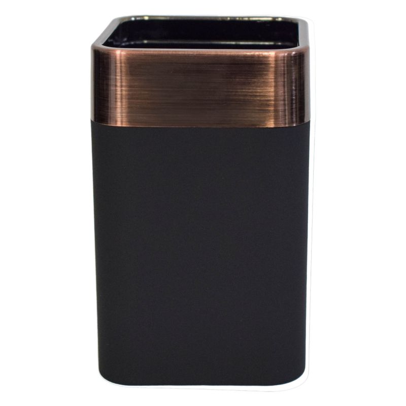 Kubek łazienkowy Rodeno czarny miedziane wykończenie 1 szt.