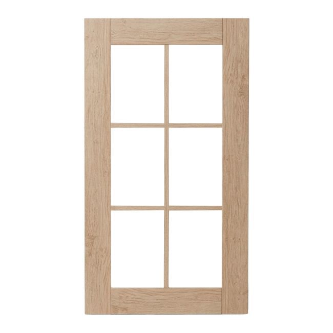 Front kuchenny do szafki wiszącej z przeszkleniem GoodHome Alpinia 49,7 x 89,5 cm dąb