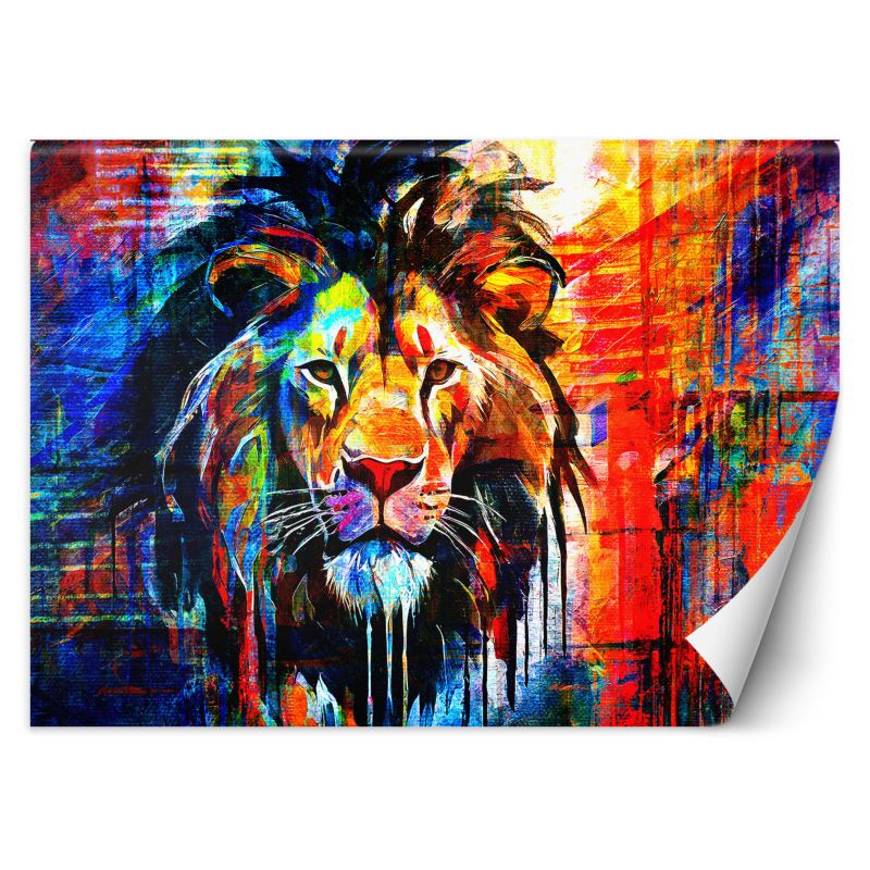 Fototapeta Feeby Kolorowy Lew Abstrakcja 300x210 1 szt