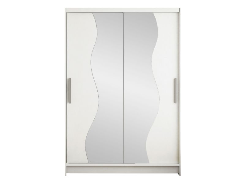 Szafa MIRJAN 24 z drzwiami przesuwnymi Miami S biały/lustro 1 szt.