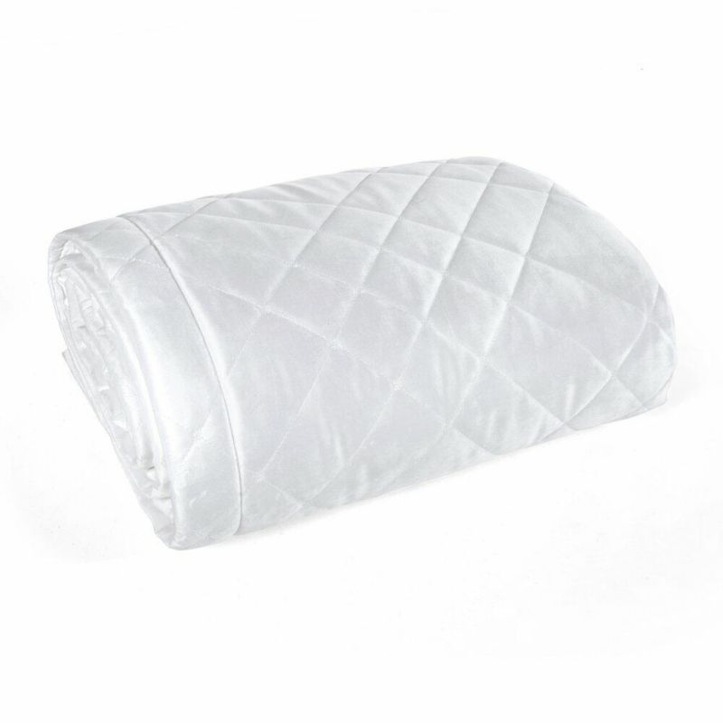 Narzuta welwetowa RIA6 Eurofirany 220x240 cm biała dekoracyjna na łóżko 1 szt.