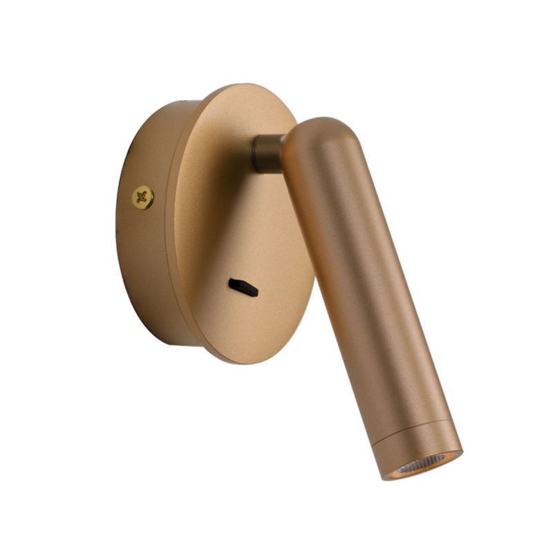 Kinkiet Italux CARDA z włącznikiem złoty LED 1x2.5W 164lm Ciepła biel IP20 -1 szt.