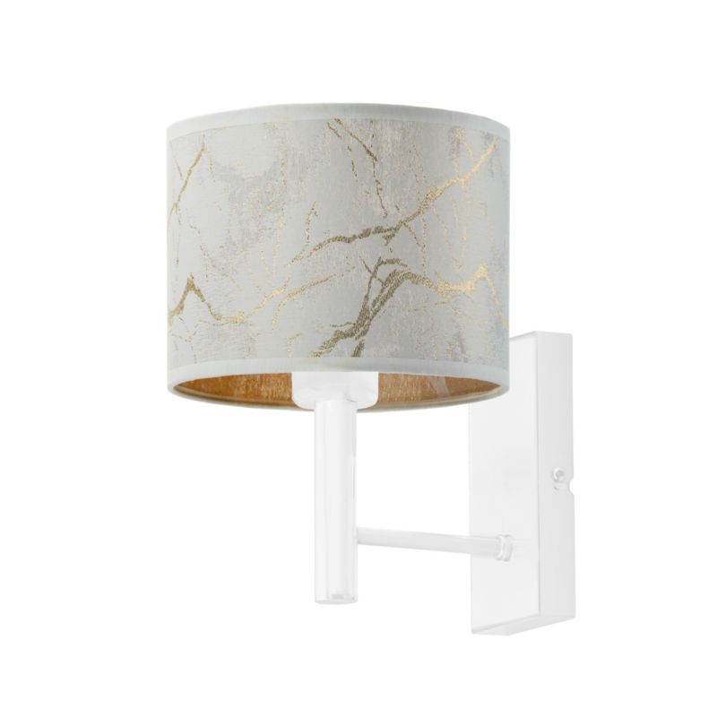 Kinkiet Volta Light Factory Grand Biały marmur Abażur 1xE27 1szt.