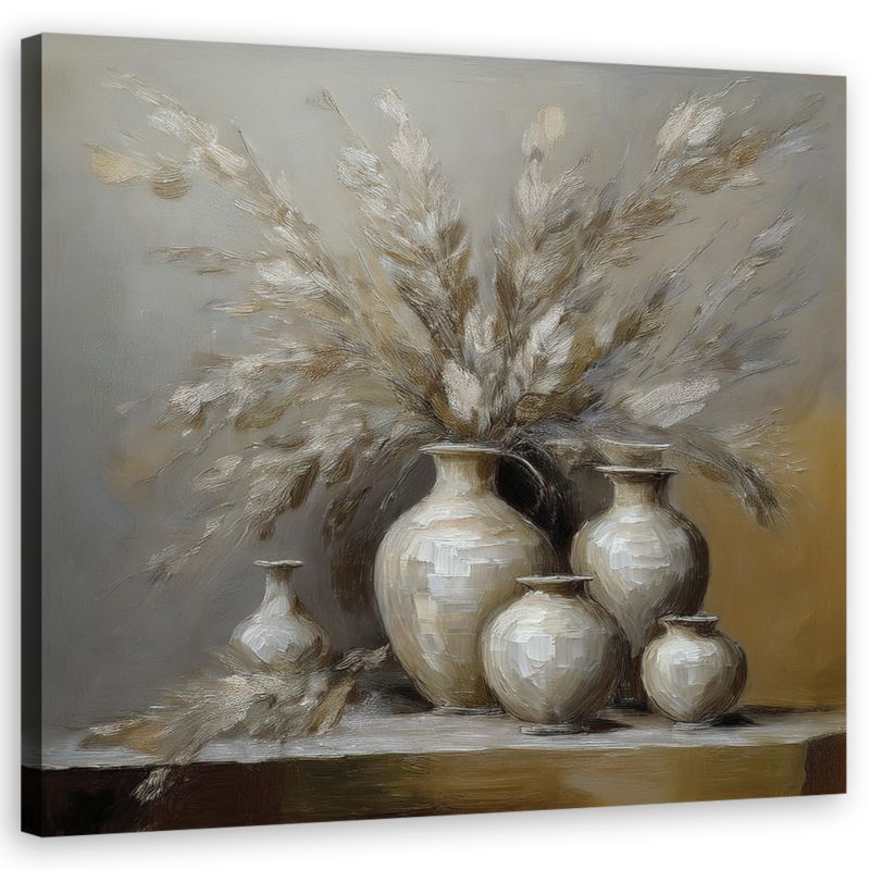 Obraz do salonu kuchni Feeby Wazon Kwiaty Retro 50x50 cm 1szt