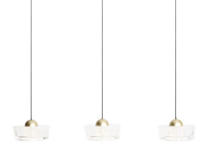 Lampa wisząca Maxlight LIPARI biało-złoty szczotkowany 3 x LED 22W Ciepła biała 1610lm wym:180x16x16cm IP20 -1 szt.