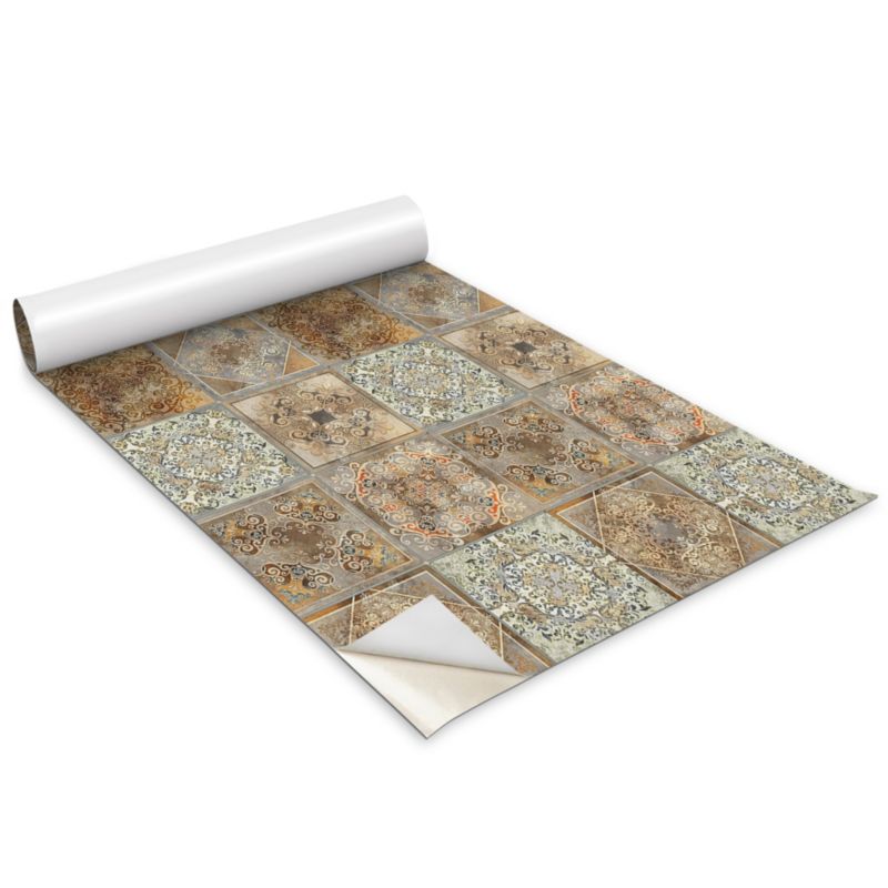 Okleina Meblowa Do Sypialni I Garderoby Wallfluent 100x50 cm Stare płytki Okleina Na Biurko I Regał 1 rol.