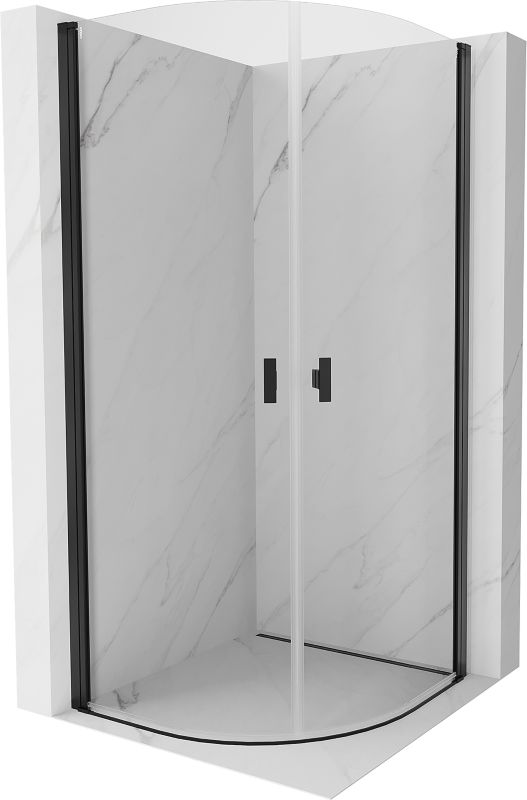 Kabina prysznicowa półokrągła Mexen Mist czarna 80x80 cm - 8A31-080-080-70-00 1 szt.