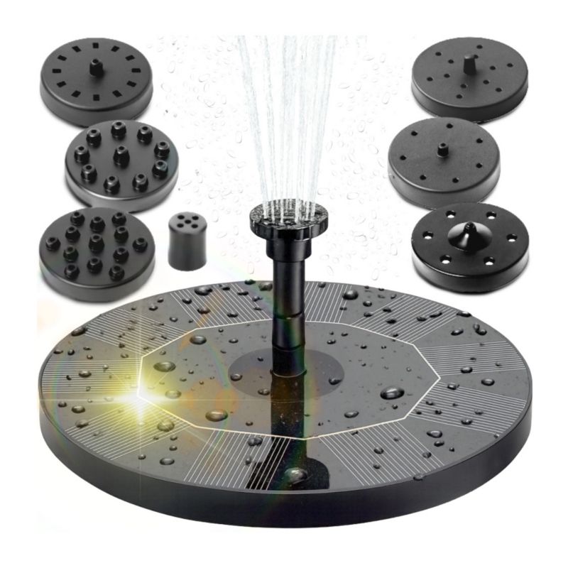 Fontanna Solarna Gogarden Do Oczka Basenu Czarna 7 Dysz 16 Cm 1 Szt.