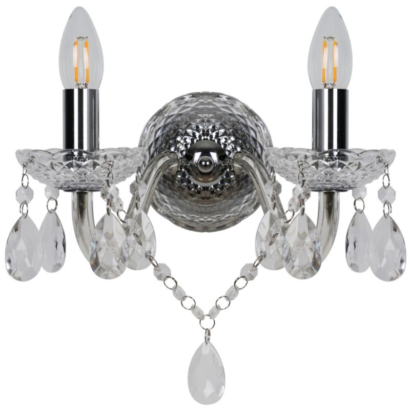 Kinkiet GoodHome Gacruz 2-punktowy E14 chrom