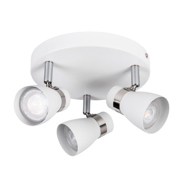 Lampa sufitowa wisząca Kanlux Enali 7649 biała chromowana reflektory 3xGU10 x 35W 1 szt.