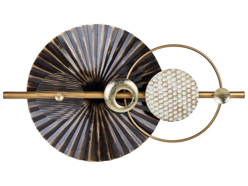 Dekoracja ścienna Ruthenium Metal Abstrakcyjny Czarny 1 szt.