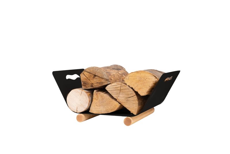 Kosz na drewno Nordflam Grenada czarny