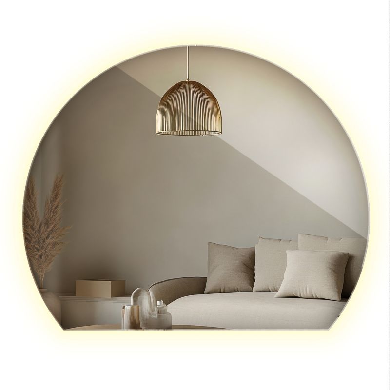 Lustro Ścięte LED ArtPrintCave 70 x 80 cm Łazienkowe Neutralne Ścienne Wiszące do Przedpokoju 1 szt.