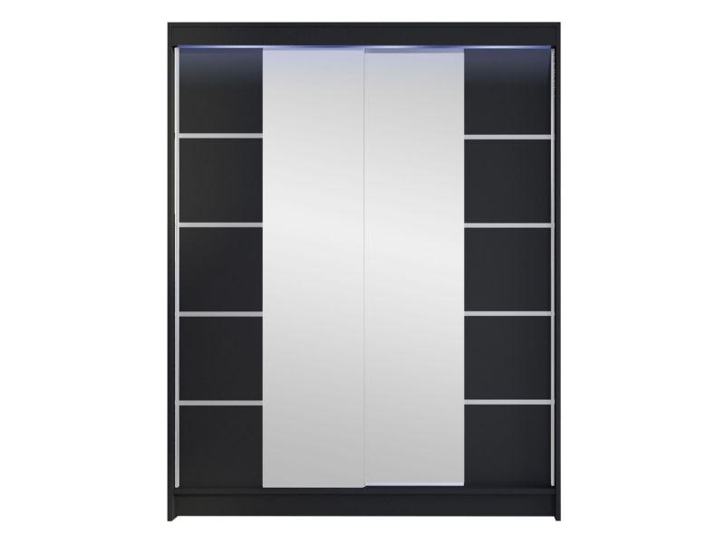 Szafa MIRJAN 24 z drzwiami przesuwnymi Camino V z oświetleniem RGB czarny 1 szt.