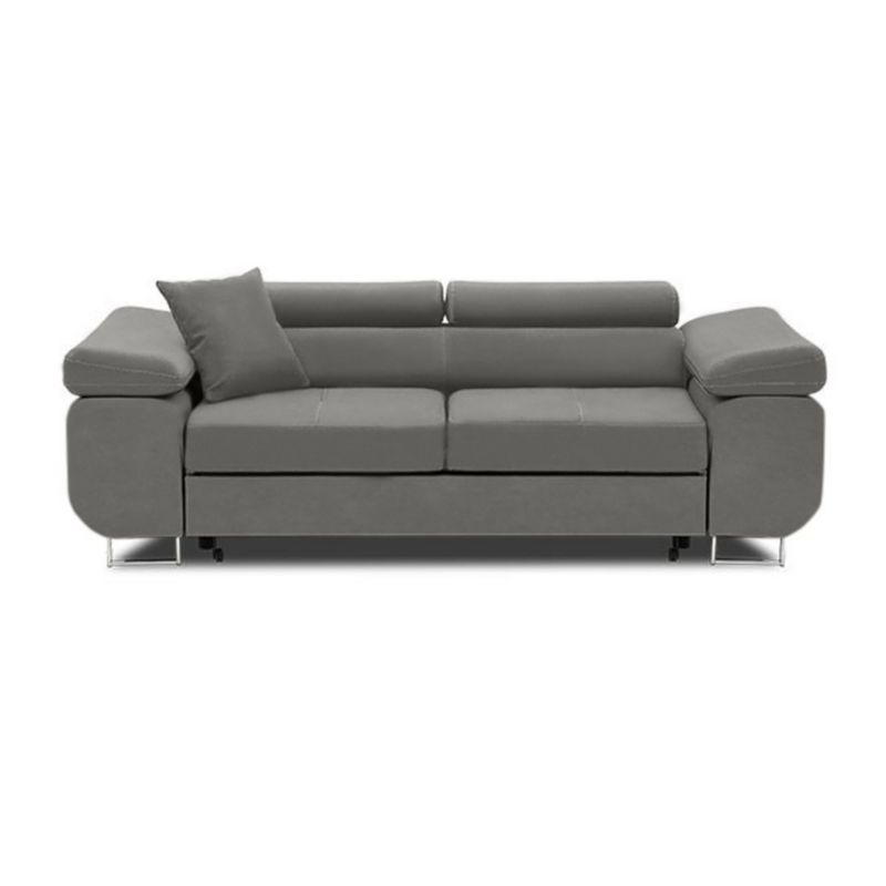 Sofa TYLETEGOTU rozkładana BELLEZZA velvet jasny szary 1 szt