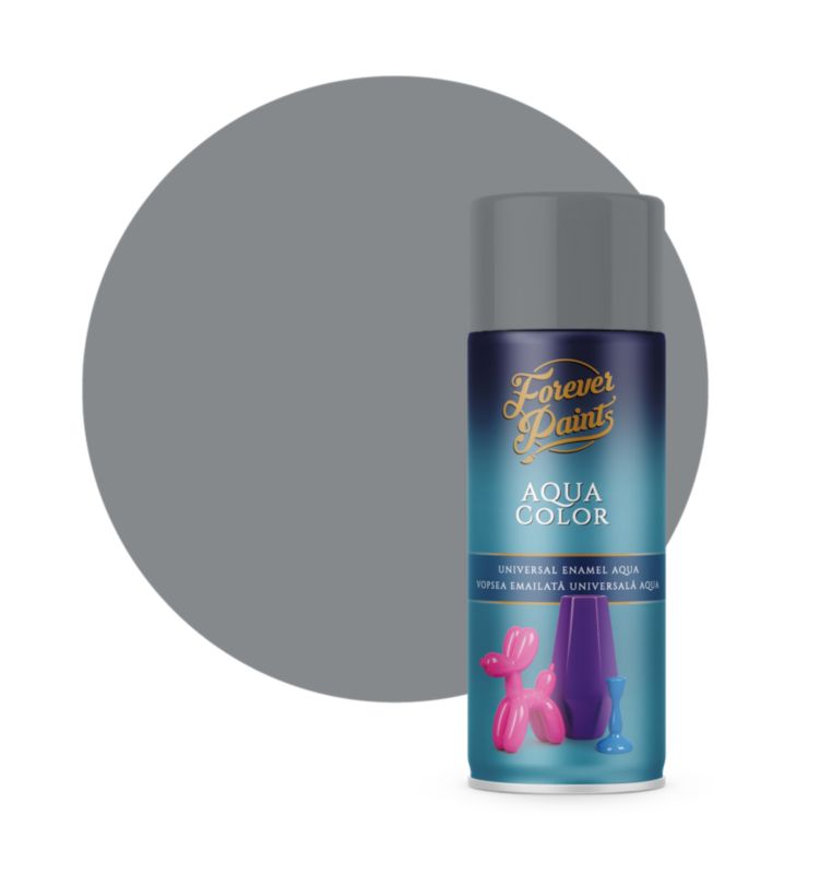 Spray wodny uniwersalny Forever Paints ciemny szary RAL 7046 400 ml