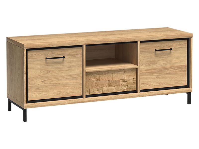 Szafka RTV MIRJAN 24 Mediolan 12 hikora naturalna / deska dębowa 1 szt.