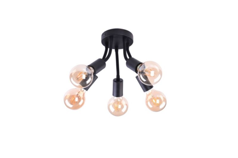 Lampa sufitowa wisząca Rabalux Almus 8092 czarna industrialna 5xE27 x 1 szt.