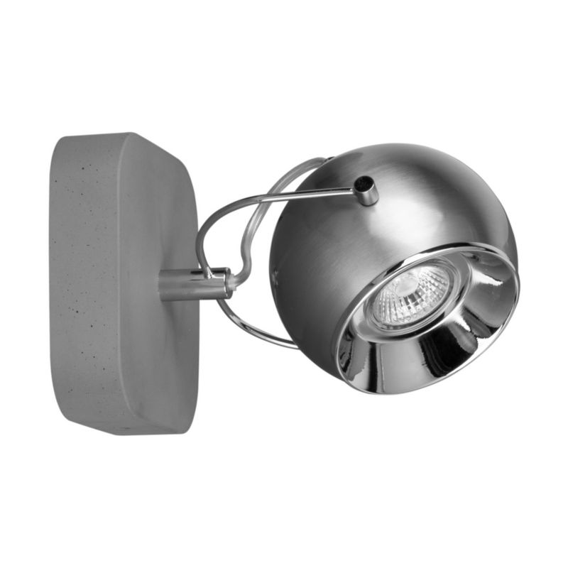 Kinkiet SPOT Light 1xGU10 LED 5W Klasyczne Połączenie Satyny z Szarym Betonem, Polski Producent, 1 szt.