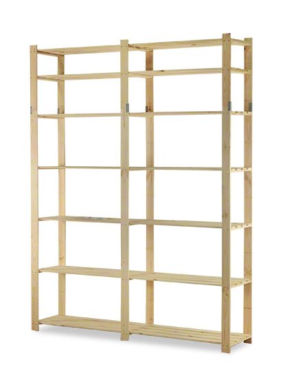 Regał drewniany MODO24 naturalne drewno olbrzymi eko do książek i zabawek 1 szt.