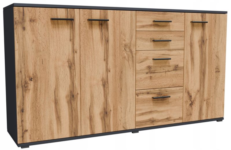 Komoda Matkam szafka CR3-KD4 duży pojemny regał grafit-wotan 1 szt.